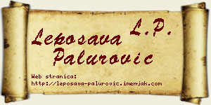 Leposava Palurović vizit kartica
